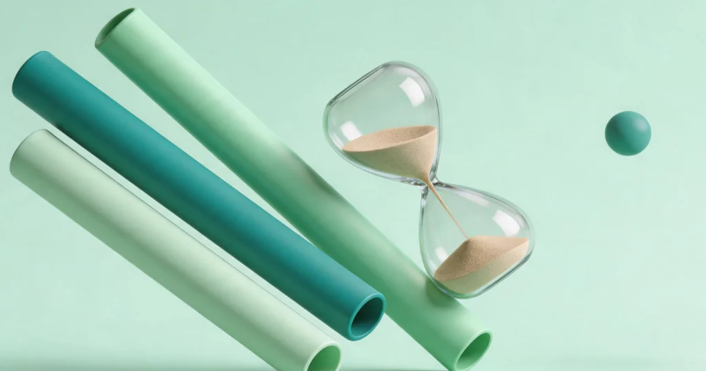 Three material tracks in parallel. 24 days from requirement confirmation to completed evaluation samples — a process that takes 12+ weeks when run sequentially.