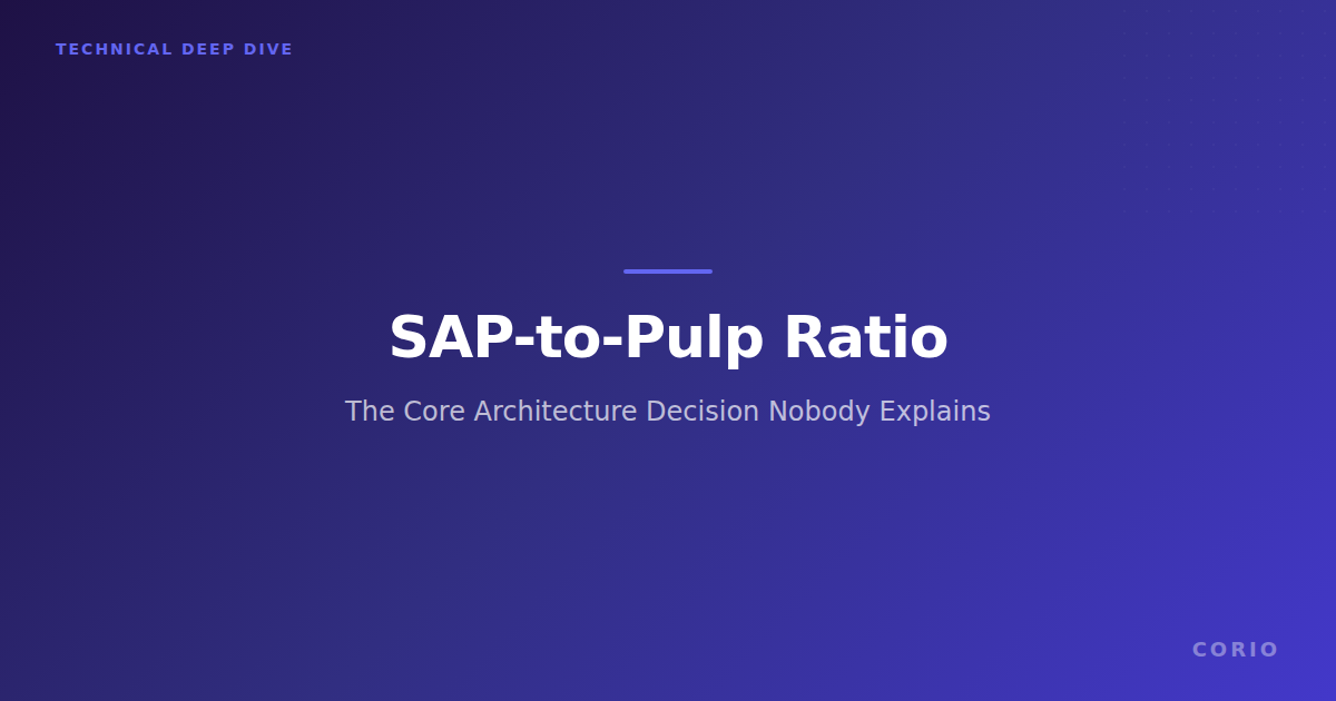 SAP-to-Pulp Ratio: The Core Architecture Decision Nobody Explains
