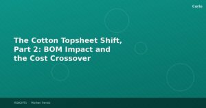 The Cotton Topsheet Shift, Part 2: BOM Impact and the Cost Crossover