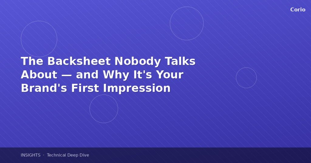 The Backsheet Nobody Talks About — and Why It’s Your Brand’s First Impression