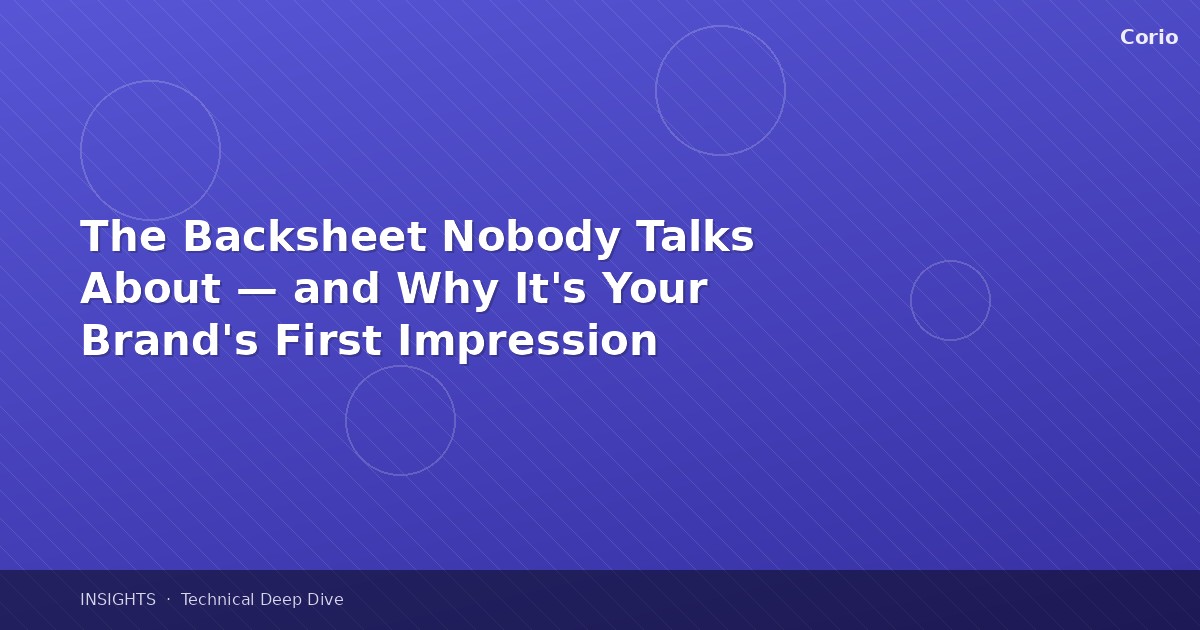 The Backsheet Nobody Talks About — and Why It’s Your Brand’s First Impression
