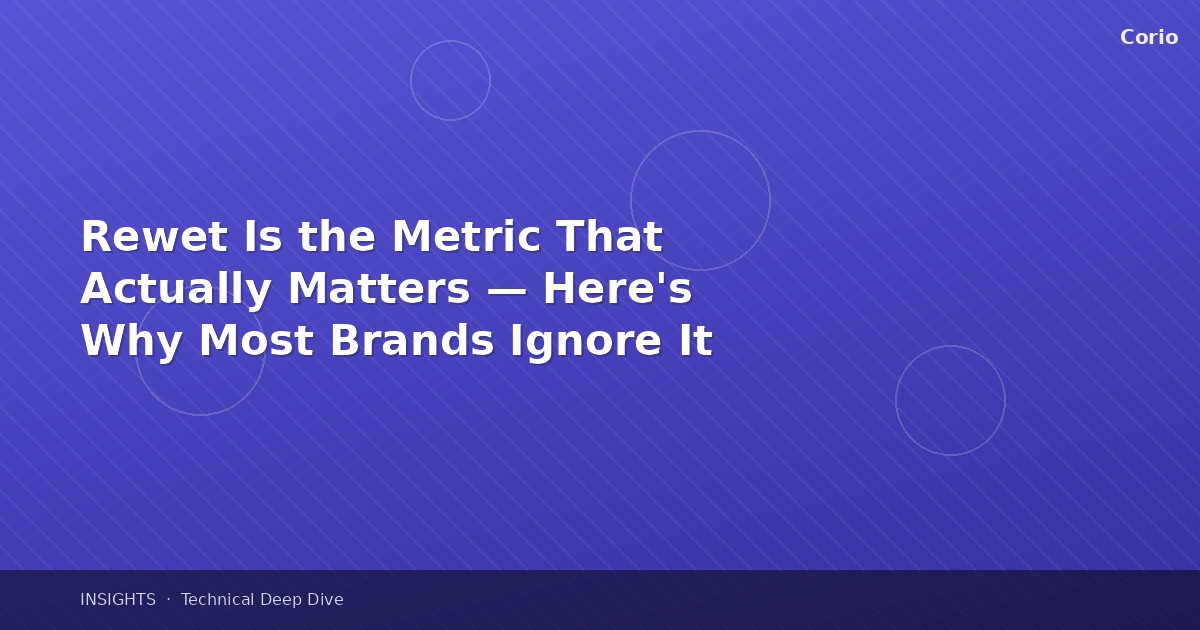 Rewet Is the Metric That Actually Matters — Here’s Why Most Brands Ignore It
