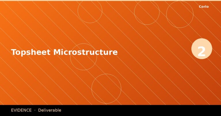 CORIO Evidence: Topsheet Microstructure