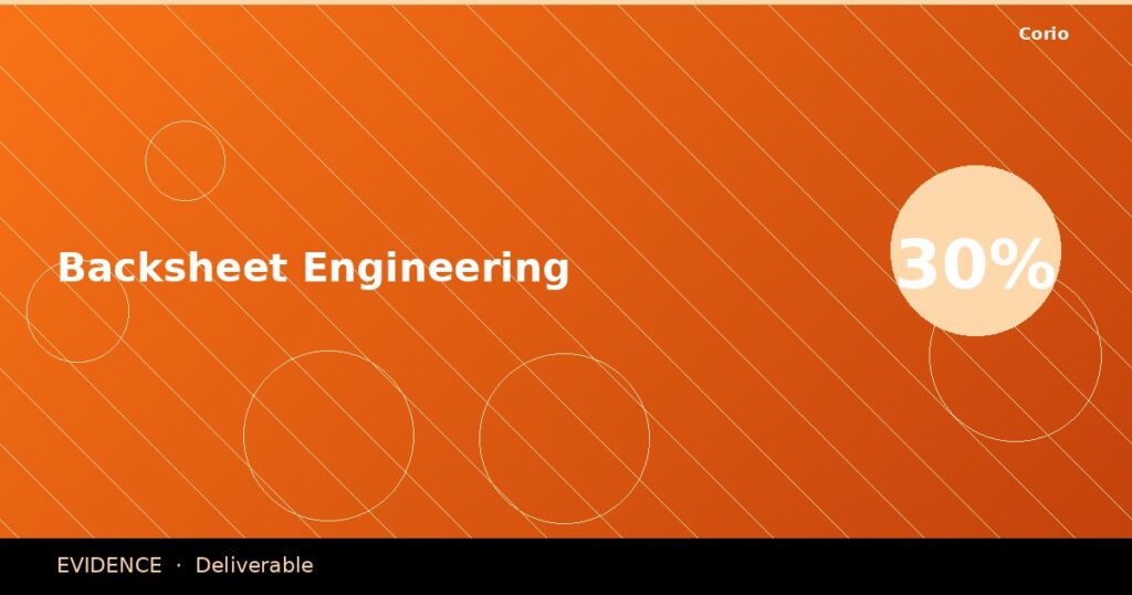 CORIO Evidence: Backsheet Engineering