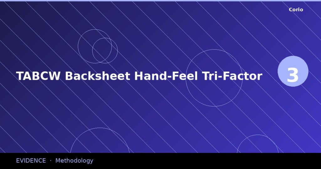 CORIO Evidence: TABCW Backsheet Hand-Feel Tri-Factor