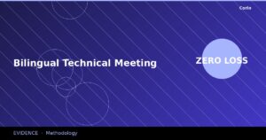 Same meeting, two languages, zero information loss.