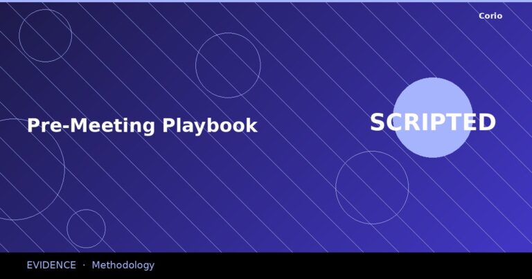 CORIO Evidence: Pre-Meeting Playbook