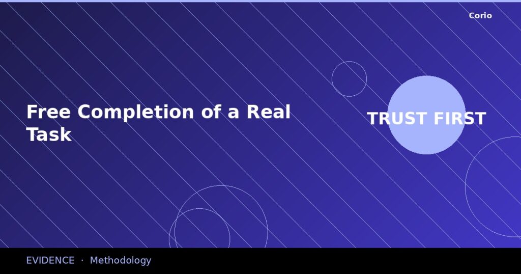 CORIO Evidence: Free Completion of a Real Task