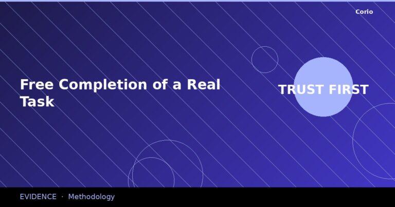 CORIO Evidence: Free Completion of a Real Task