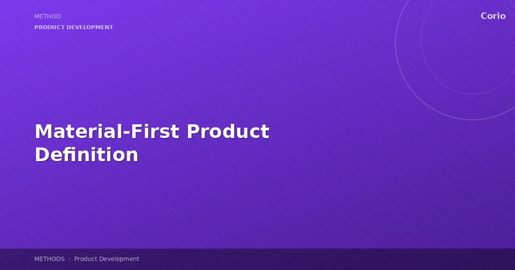 Material-First Product Definition