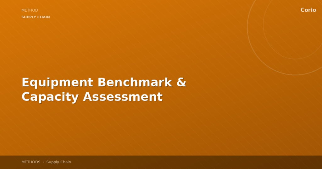 Equipment Benchmark & Capacity Assessment