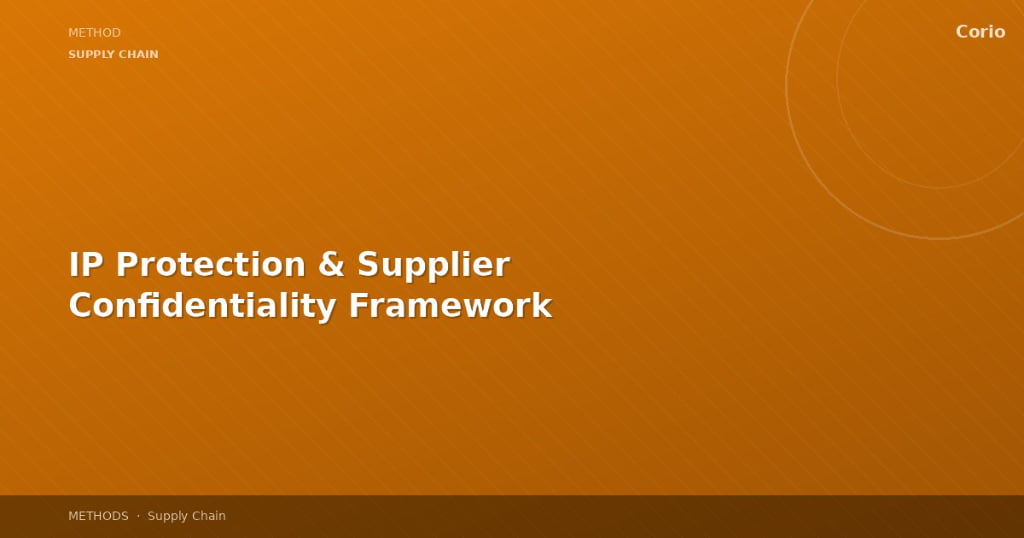 IP Protection & Supplier Confidentiality Framework