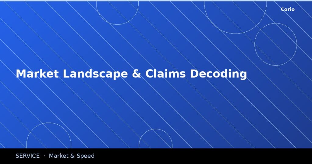 CORIO Service: Market Landscape & Claims Decoding