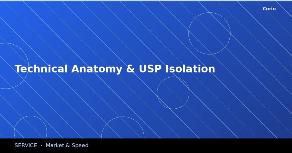 CORIO Service: Technical Anatomy & USP Isolation