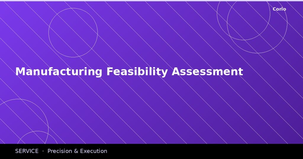CORIO Service: Manufacturing Feasibility Assessment