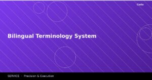 Bilingual Terminology System