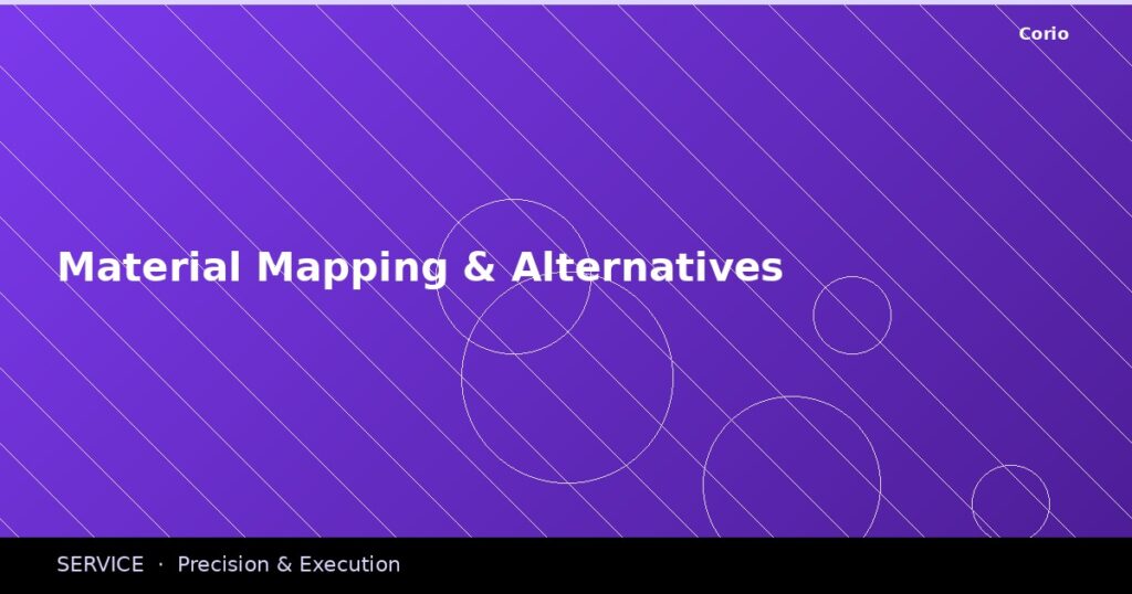 CORIO Service: Material Mapping & Alternatives