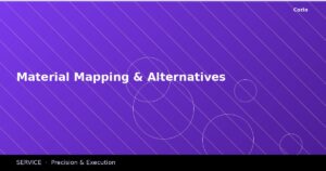 Material Mapping & Alternatives