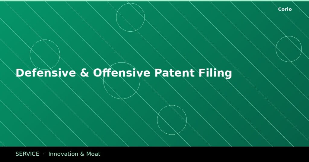 CORIO Service: Defensive & Offensive Patent Filing