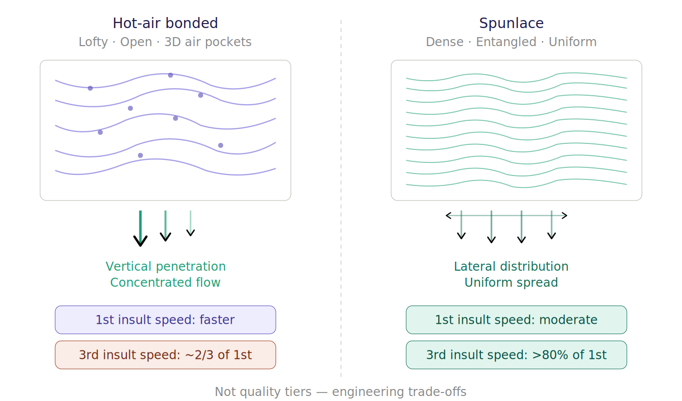 Hot-Air vs. Spunlace ADL: The Architecture Decision That Shapes Your Product - infographic